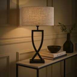 Handmade Ava Dune Linen Cylinder/Drum Lampshade, Pendant Light Shade, Home Decor, Custom in UK - thumbnail 2