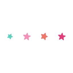 Pink Star Wall Decals Coral Nursery Peel & Stick Decor - 80 Stars - thumbnail 2
