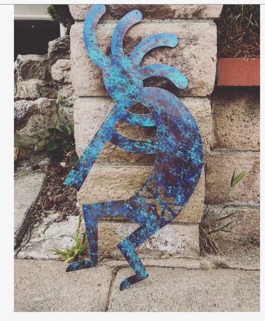 Metal Kokopelli, Kokopelli Wall Art, Kokopelli Laser Cut Decor, Laser Kokopelli, Laser Patina, Patina Kokopelli - image 1