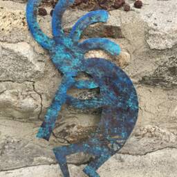 Metal Kokopelli, Kokopelli Wall Art, Kokopelli Laser Cut Decor, Laser Kokopelli, Laser Patina, Patina Kokopelli - thumbnail 2