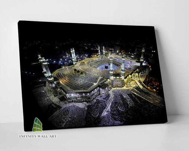 Islamic Canvas Art Kaaba Mecca Mosque Islam Wall Religion Print Picture Home Decor -D201 - image 1