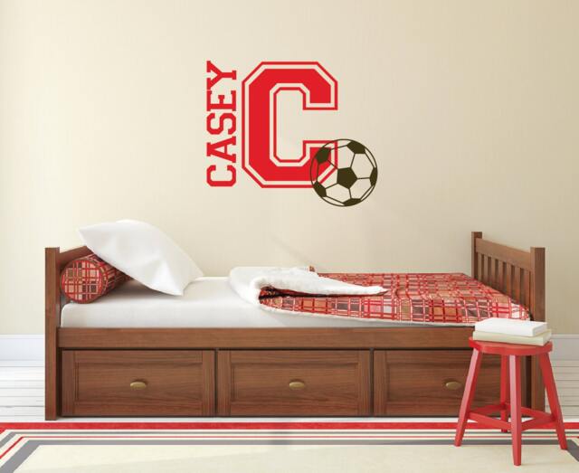 Soccer Ball Decal, Name Wall Decals, Decor, Personalized Sports Boys Room Wall Letters For Nursery 396 - image 1