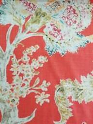Jacobean Linen Floral Curtain Panel in Designer Fabric Kaufmann Hammond , Window Drapery, Rod Pocket, Tab Back, Grommets - thumbnail 2