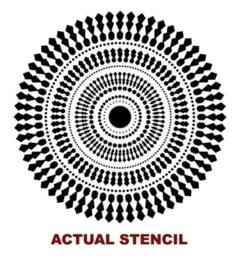 Wall Stencil Funky Wheel Lg - Reusable Stencils For Easy Diy Decor - thumbnail 4