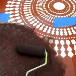 Wall Stencil Funky Wheel Lg - Reusable Stencils For Easy Diy Decor - thumbnail 3
