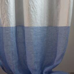 White Tyvek Linen Curtain, Scandinavian Window Panel - thumbnail 3