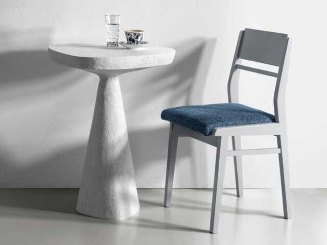 Concrete Pedestal Accent Table, Tall Sculptural Side Brutalist Modern Minimalist Furniture - image 1