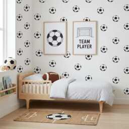 Little Kick Football Nursery Wall Stickers - thumbnail 3