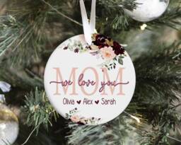 Personalized Christmas Ornament Gift For Mom Or Grandparent From Grandkids Children, Tree Keepsake - thumbnail 1