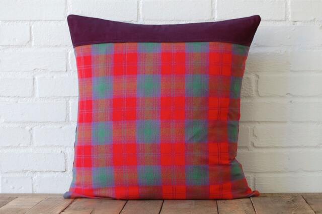Red Flannel Plaid & Navy Corduroy - image 1