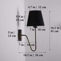 Brass Wall Sconce With Linen Shade Mid Century Modern Farmhouse Lamp Vintage Bedside Light Minimalist Bedroom Handmade - thumbnail 4