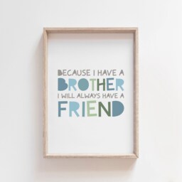 3 Boys Bedroom Prints, Personalised Name Bedroom Decor, Sibling Twin Nursery Wall Art - thumbnail 3