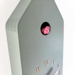 Cuckoo Clock - Sage With Brass Painted Accessories & Gum Pink Bird - thumbnail 3