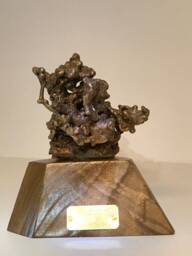 "Bronze Sculpture ""Face in Bubbles"