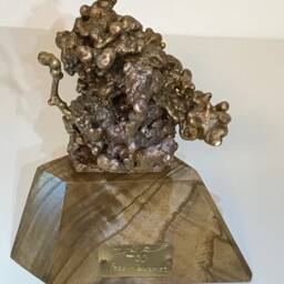"Bronze Sculpture ""Face in Bubbles" - thumbnail 2
