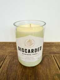 Discarded Rum Bottle Candle - Spiced Orange Natural Soy Wax 90 Hour Upcycled Recycled Sustainable - thumbnail 1