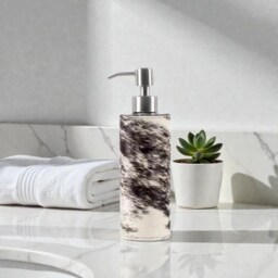Boho Soap Dispenser Luxury Lotion Bottle With Horse Hair, Unique Bathroom Decor - thumbnail 4