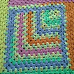 Brightly Colored Off-Set Square & Stripes Blanket - thumbnail 4