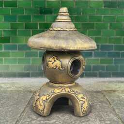 Concrete Pagoda Statue Front Door Garden Lantern Figurine Stone Japanese Decor Outdoor Zen Ornament Cement Sculpture Holiday Home Gift Idea - thumbnail 2