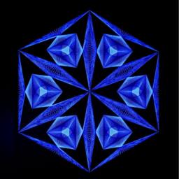 Crystal - Symbol Of Eternity, String Art, Mandala, Zen, Sacred Geometry, Wall Pictures, Home Decor, Nail Hanging - thumbnail 2