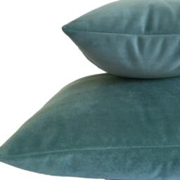 Caribbean Green Velvet Suede Decorative Throw Pillow Cover/Case Cushion 18x18 - thumbnail 2
