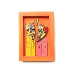 Abstract Couple Ceramic Art Sculpture, Anniversary Gift - thumbnail 2