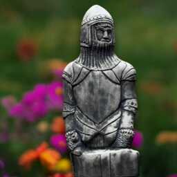 Concrete Warrior With Shield Statue Medieval Soldier Sculpture Heroic Garden Defender Decor Cement Knight Figure Outdoor Battle Ornament - thumbnail 2