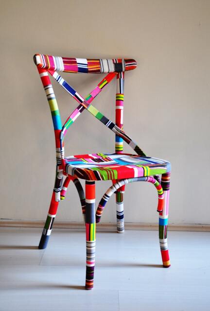 4 X Colorful Thonet Dining Chairs - image 1