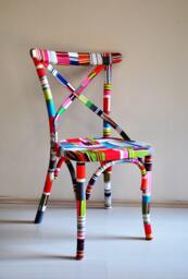 4 X Colorful Thonet Dining Chairs