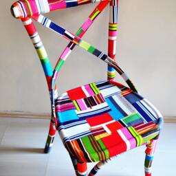 4 X Colorful Thonet Dining Chairs - thumbnail 3