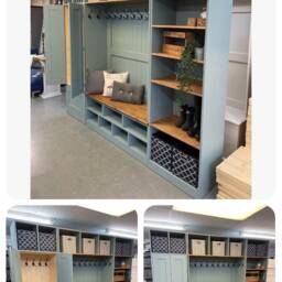 Boot Room Bench Cupboard Shoe Storage Hall Store Handmade Furniture - thumbnail 3