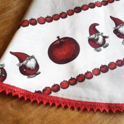 Christmas Tree Skirt Decor Holiday God Jul Danish Nordic Gnome Nisse Swedish - thumbnail 2