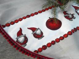 Christmas Tree Skirt Decor Holiday God Jul Danish Nordic Gnome Nisse Swedish