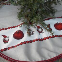 Christmas Tree Skirt Decor Holiday God Jul Danish Nordic Gnome Nisse Swedish - thumbnail 3