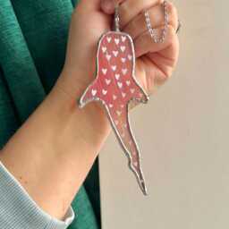 Gifts - Stained Glass Whale Shark Suncatcher Pink Iridescent Ocean Decor Spring Mothers Day - thumbnail 3