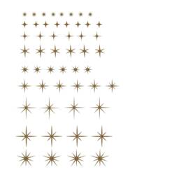 Gold Sparkle Star Wall Decals Kids Room Decor Lw91 - thumbnail 3