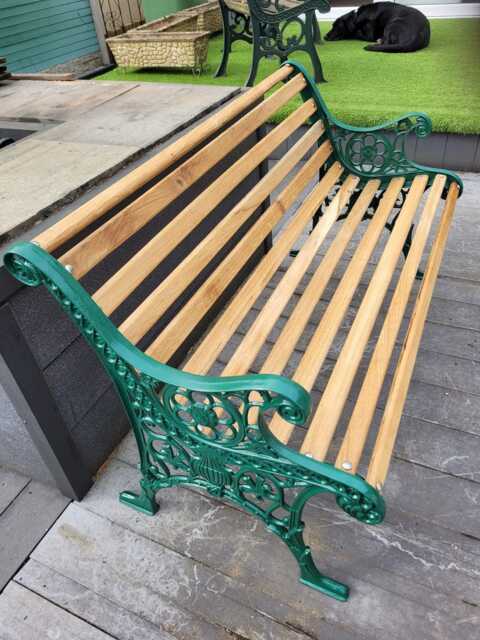 Rustic Oak Garden Bench Slats 9No 55mm & 3No 35mm X 4Ft Hardwood Seat Solid - image 1