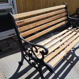 Rustic Oak Garden Bench Slats 9No 55mm & 3No 35mm X 4Ft Hardwood Seat Solid - thumbnail 2