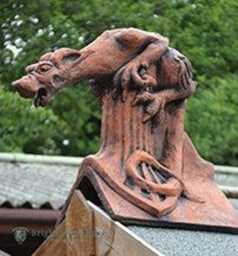 Dog Gargoyle Roof Finial 90 Degree Angled Ridge Tile ??