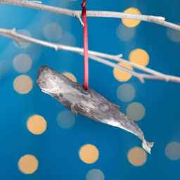 Sperm Whale Christmas Tree Decoration, Birch Plywood Ornament, Animal Lover Gift, Festive Watercolour Art, Traditional Keepsake - thumbnail 1