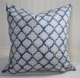 Indigo Kashmira Pillow Cover Kravet Cotton Accent - thumbnail 1
