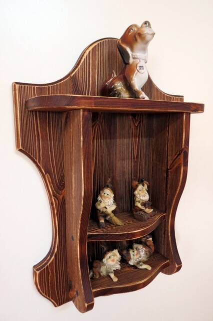 Rustic Rack Floating Shelf Wall Wood Wood Hanging Farmhouse Rustik Decorative Hanging Small - image 1