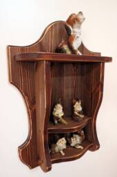 Rustic Rack Floating Shelf Wall Wood Wood Hanging Farmhouse Rustik Decorative Hanging Small - thumbnail 1