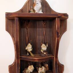 Rustic Rack Floating Shelf Wall Wood Wood Hanging Farmhouse Rustik Decorative Hanging Small - thumbnail 2