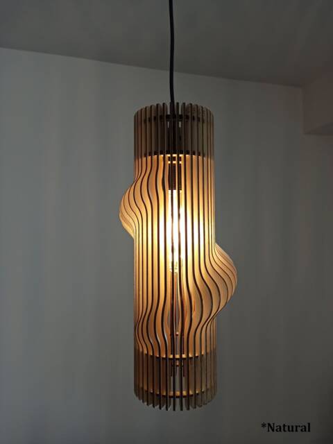 "Handmade Wooden Pendant Light " - image 1