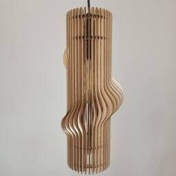 "Handmade Wooden Pendant Light " - thumbnail 2