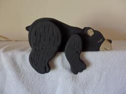 Wooden Black Bear Shelf Sitter, Medium 10 - thumbnail 1