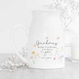 Personalised If Nannies Were Flowers Vase, Mothers Day Flower Jug, Nanny Gifts, Mum Gift For Grandma, Nana, Gifts - thumbnail 3
