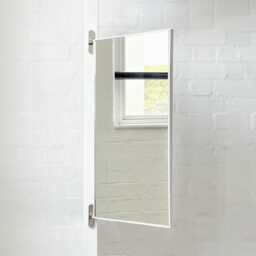 Porta??? Rectangular Wall Mirror With Hinges & White Minimalist Frame - thumbnail 1