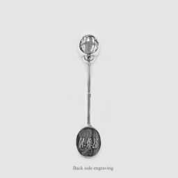 sterling Silver Baby Oval Rattler, Personalize W Monogram - thumbnail 3
